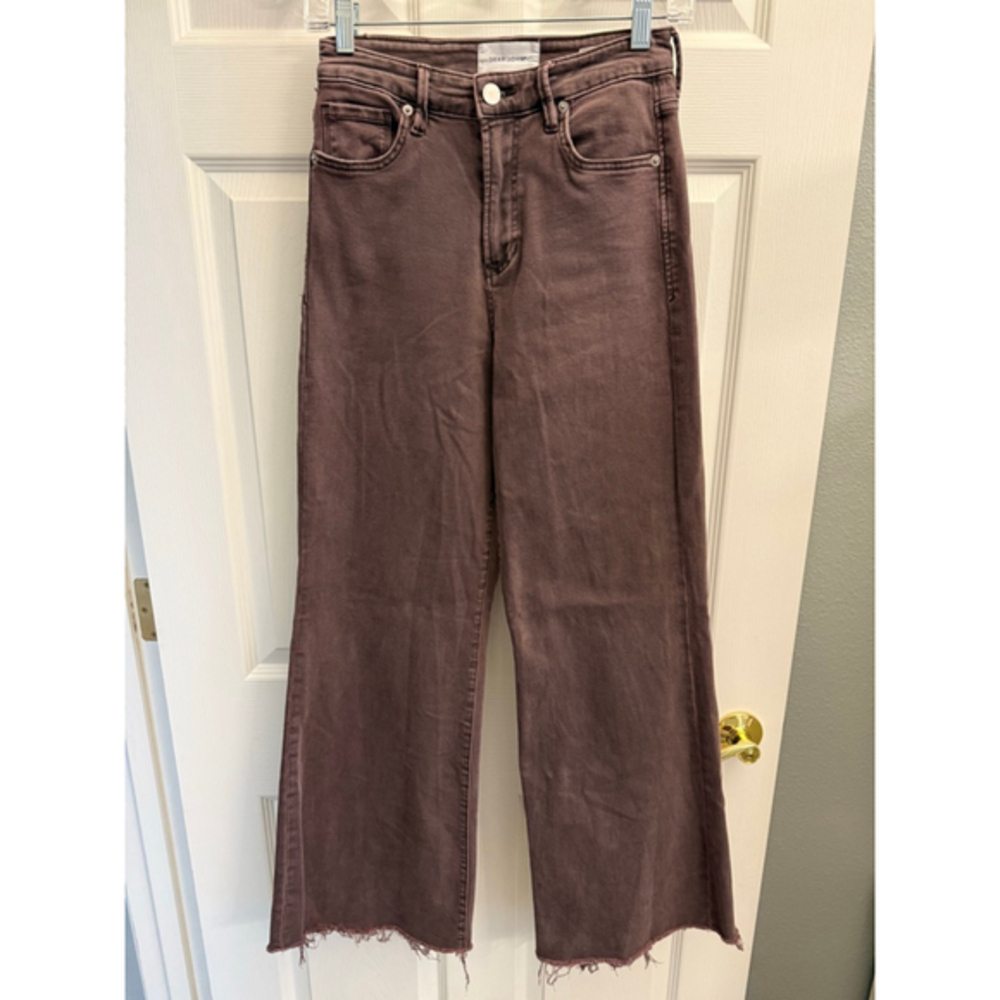 Dear John Fiona wide leg jeans fig size 25 stretch raw hem